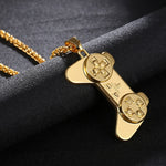 Gold Game Controller Necklace & Pendant